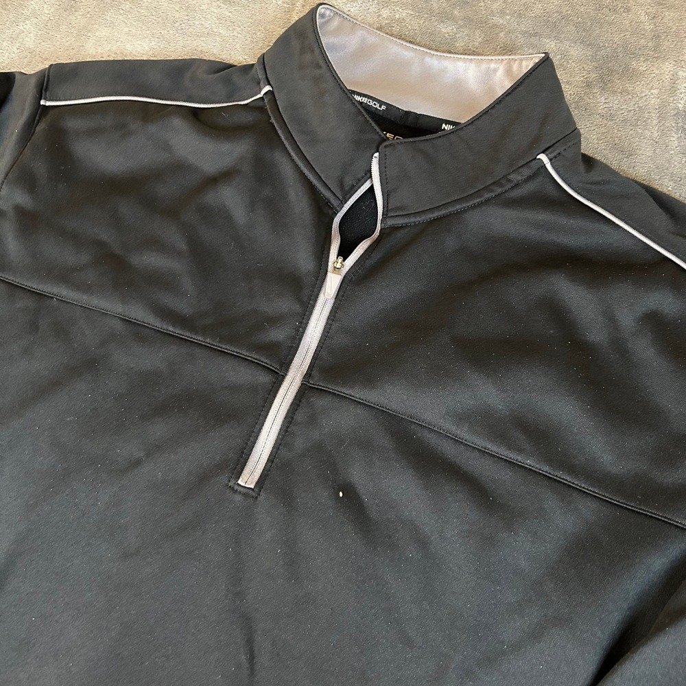 Nike Golf Tour Performance Therma-FIT Pullover‎ Black 1/4 Zip Mens Extra Large